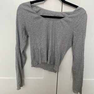 John Galt Grey Long Sleeve Top